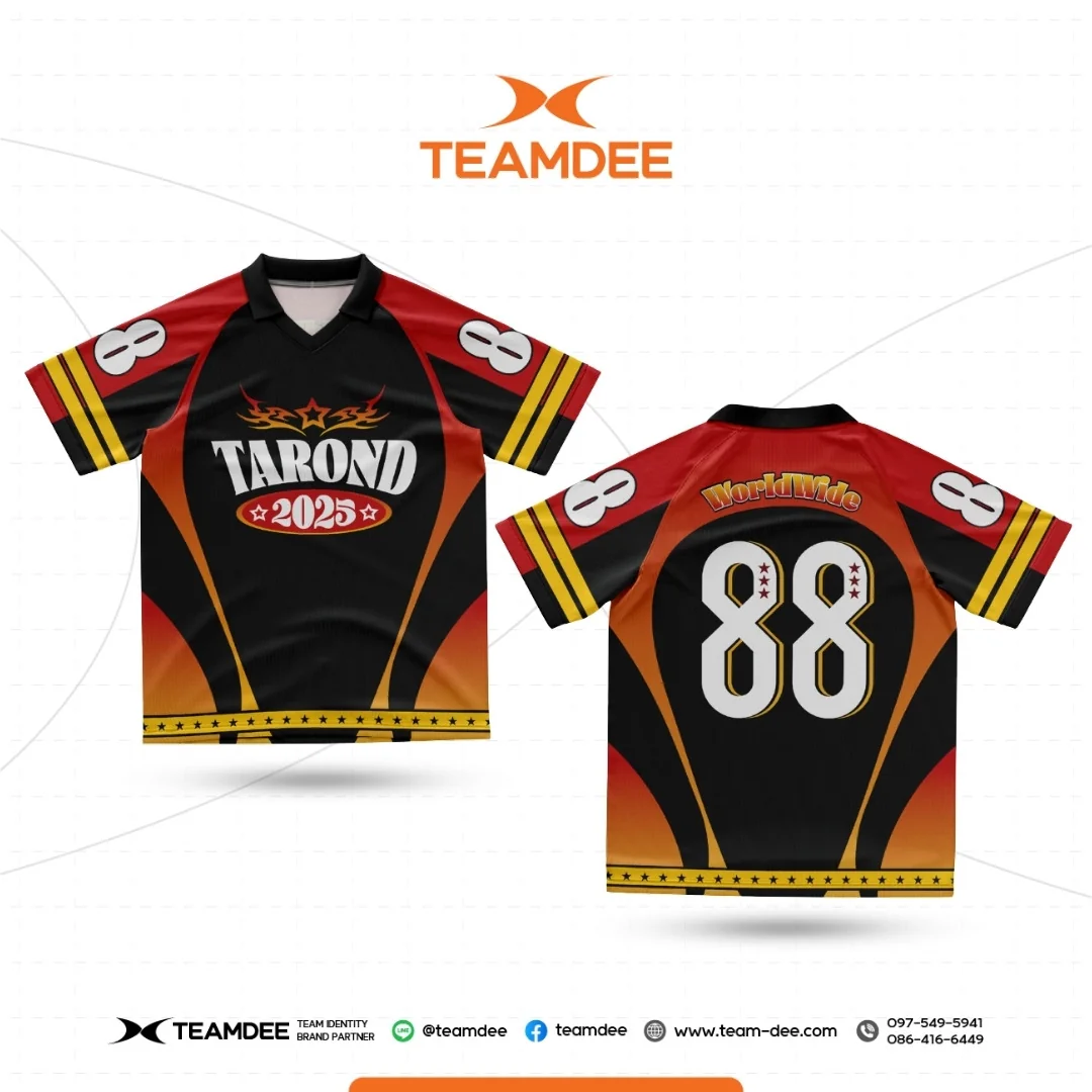 เสื้อ Jersey กีฬาพิมพ์ลาย ระบายเหงื่อไว