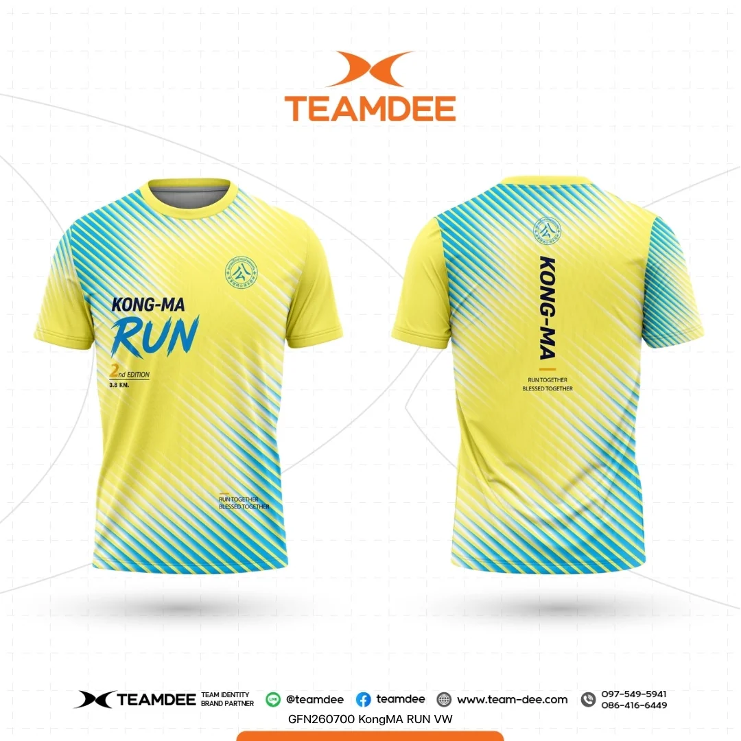 เสื้อวิ่งงานวิ่งมินิมาราทอน พิมพ์ลายระบายอากาศ