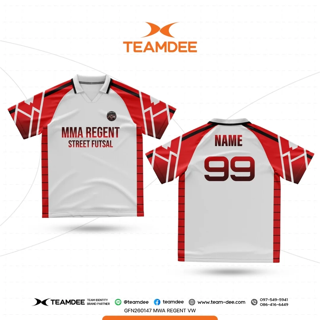 เสื้อฟุตบอลพิมพ์ลาย Sublimation สีสดคมชัด
